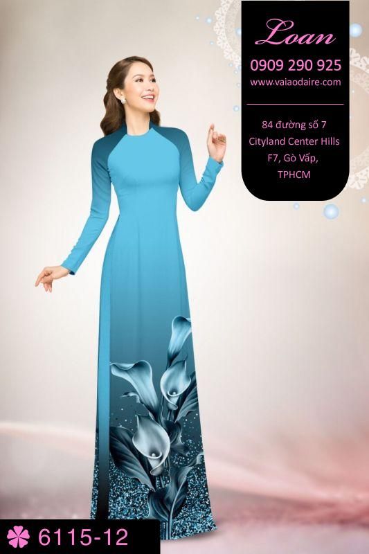 Vải áo dài hoa Thủy Vu Vải áo dài hoa Thủy Vu