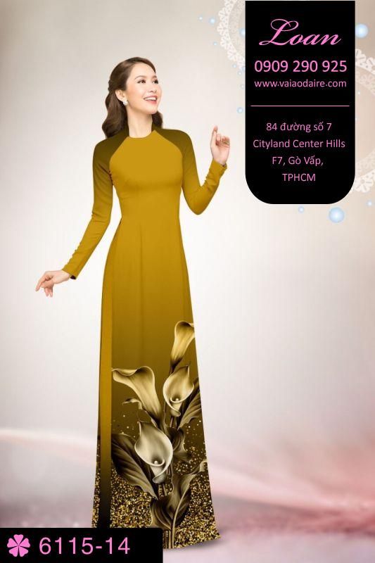 Vải áo dài hoa Thủy Vu Vải áo dài hoa Thủy Vu