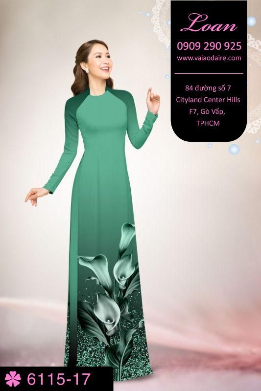 Vải áo dài hoa Thủy Vu Vải áo dài hoa Thủy Vu