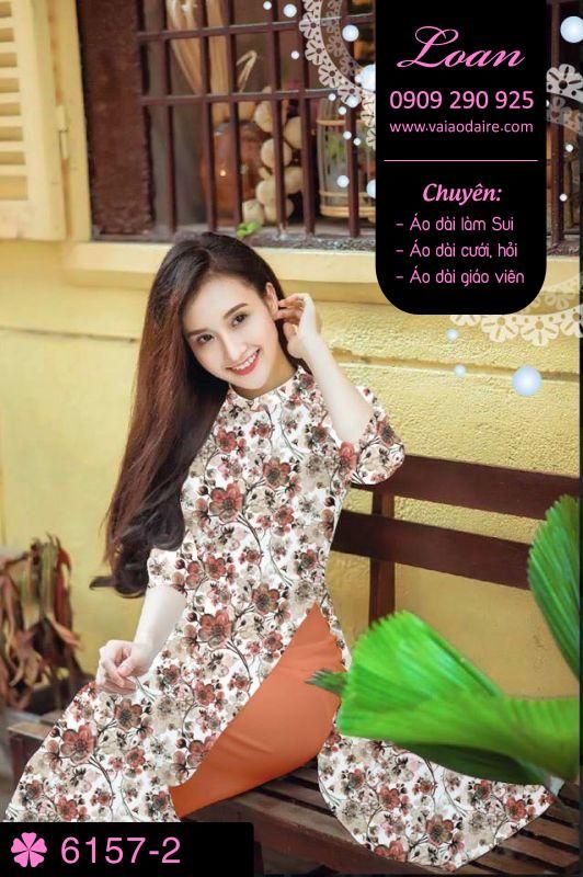 Vải áo dài hoa nhí