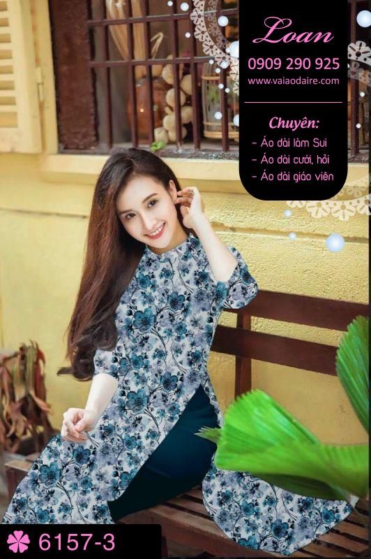 Vải áo dài hoa nhí