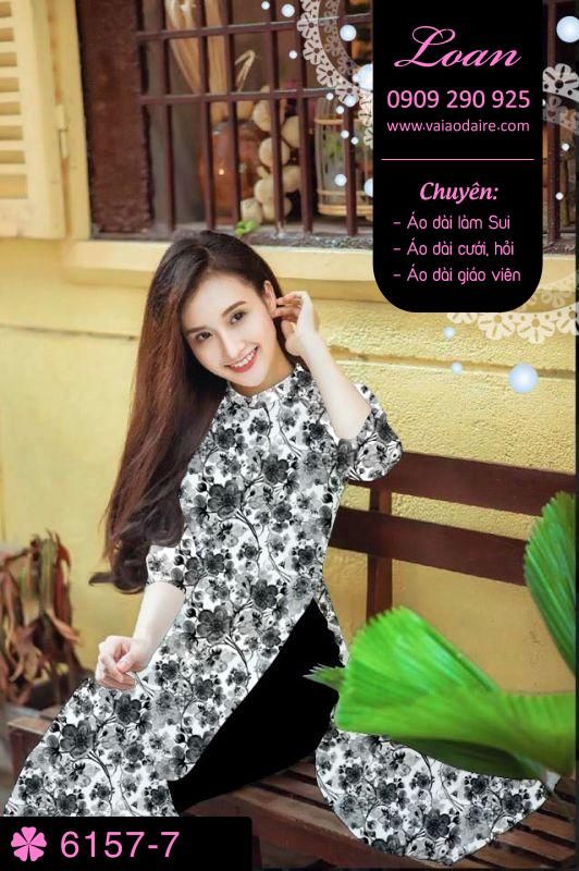 Vải áo dài hoa nhí