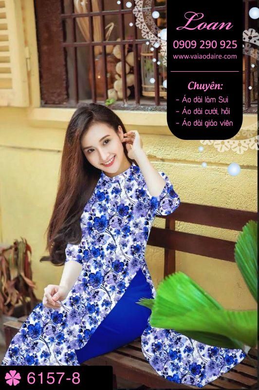 Vải áo dài hoa nhí