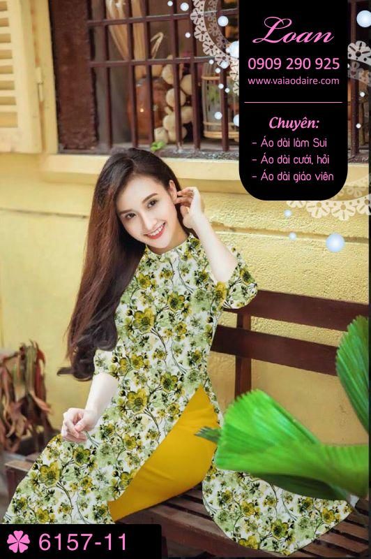 Vải áo dài hoa nhí