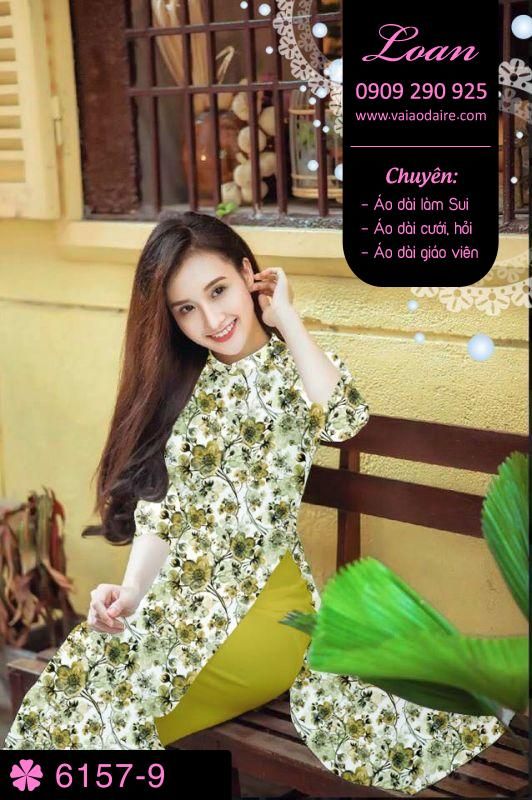 Vải áo dài hoa nhí