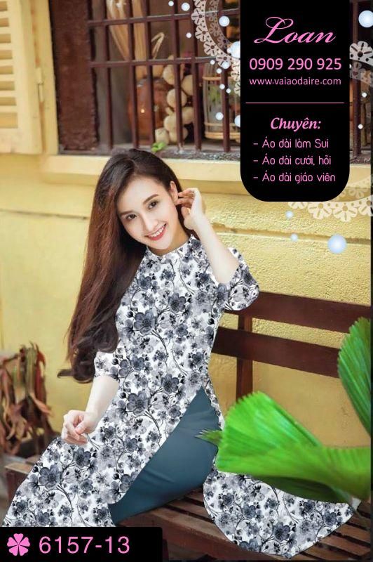 Vải áo dài hoa nhí