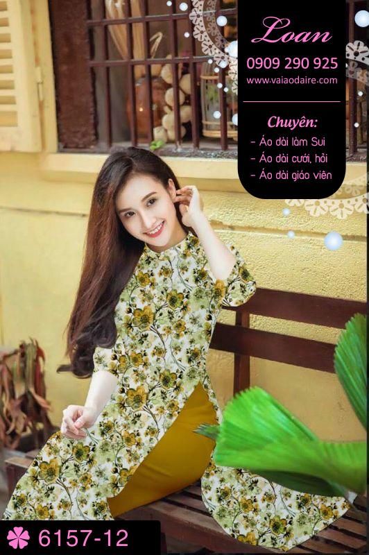 Vải áo dài hoa nhí