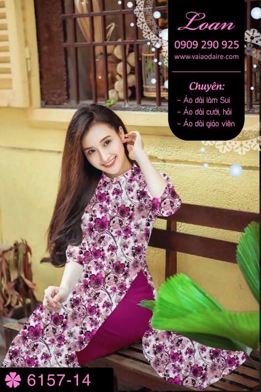 Vải áo dài hoa nhí