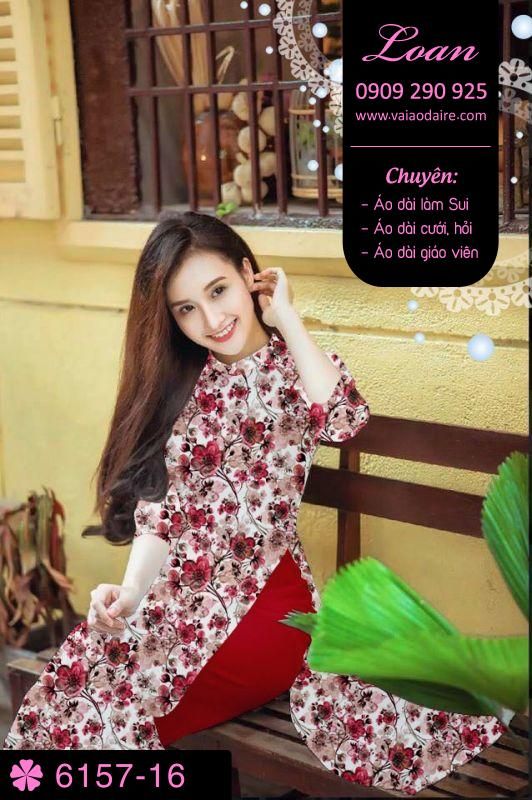 Vải áo dài hoa nhí