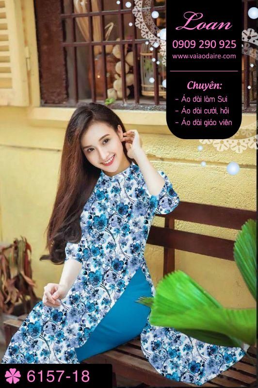 Vải áo dài hoa nhí