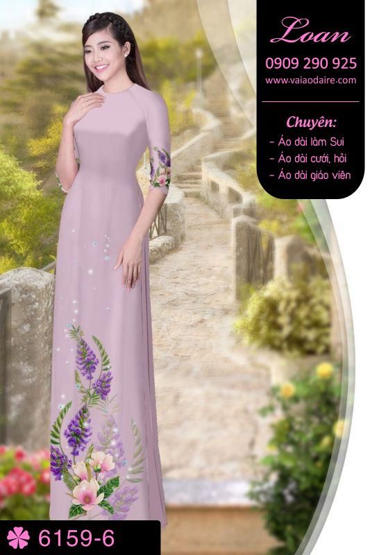 Vải áo dài hoa dây