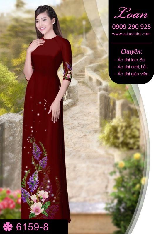 Vải áo dài hoa dây