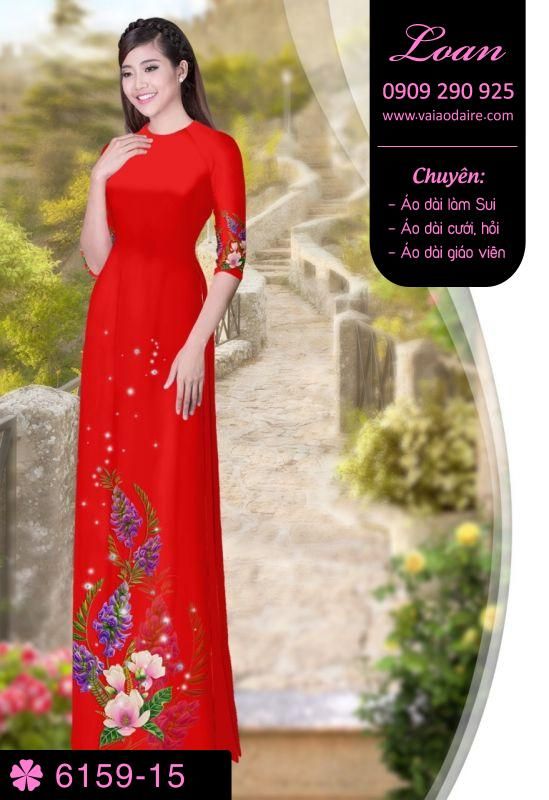 Vải áo dài hoa dây