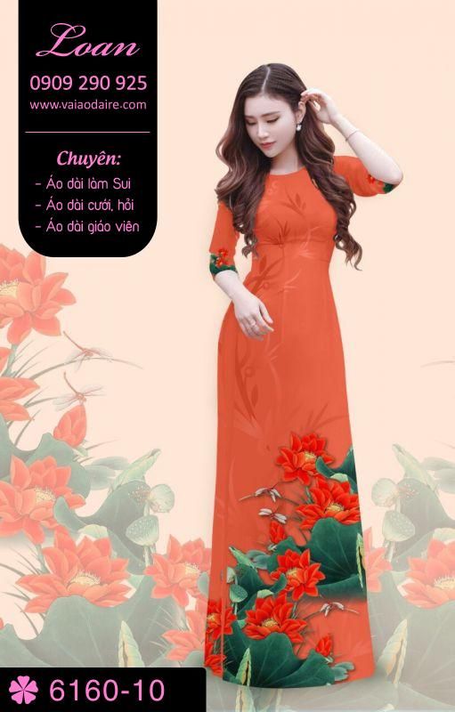 Vải áo dài hoa Sen