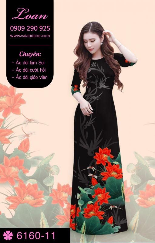 Vải áo dài hoa Sen