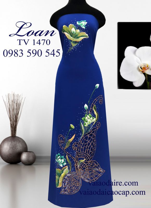 Vải áo dài đục lỗ kim tuyến