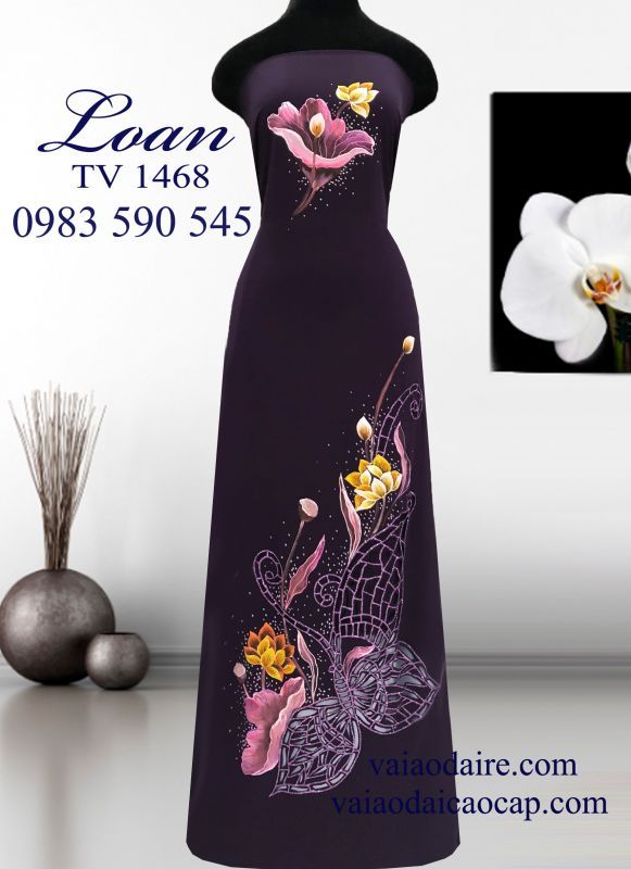 Vải áo dài đục lỗ kim tuyến