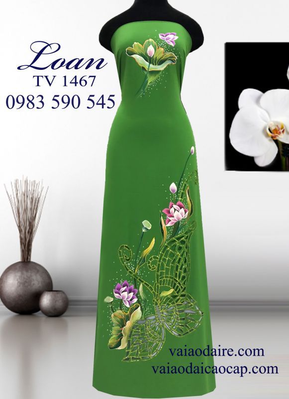 Vải áo dài đục lỗ kim tuyến