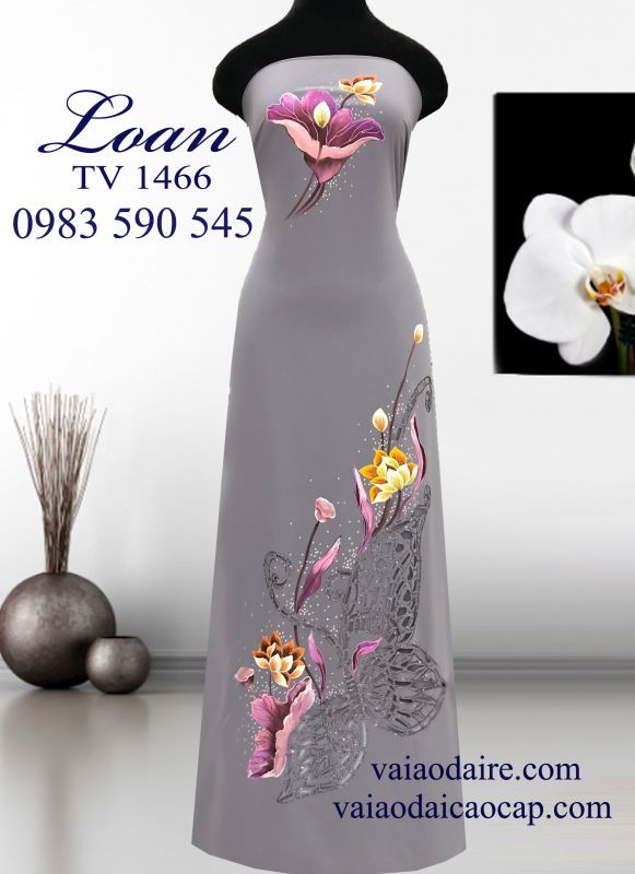 Vải áo dài đục lỗ kim tuyến