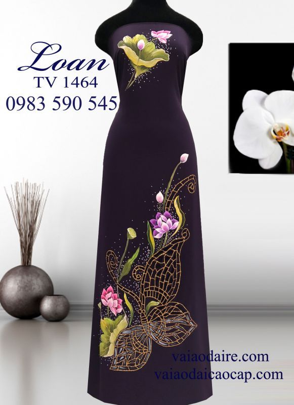 Vải áo dài đục lỗ kim tuyến