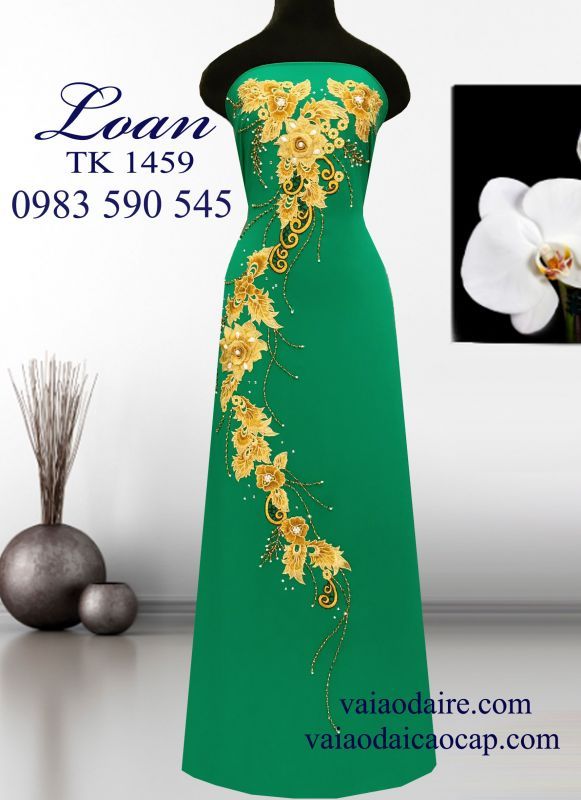 Vải áo dài kết hoa