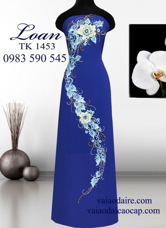 Vải áo dài kết hoa