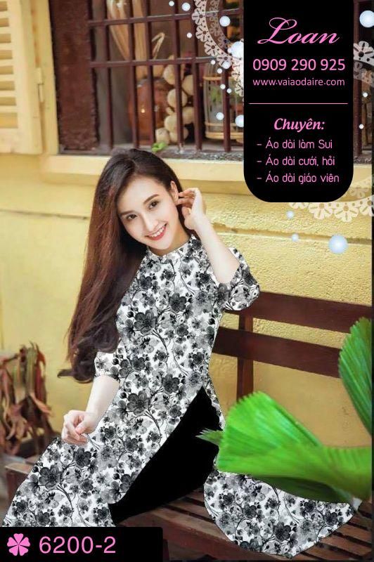 Vải áo dài hoa nhí