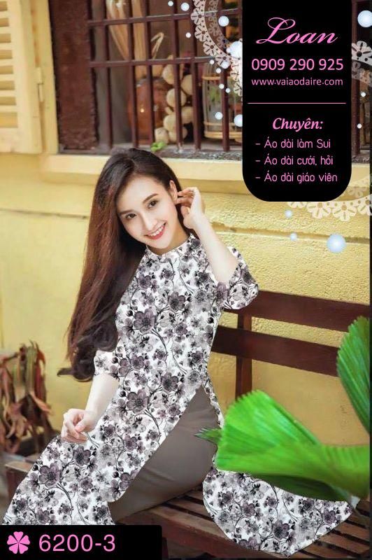 Vải áo dài hoa nhí