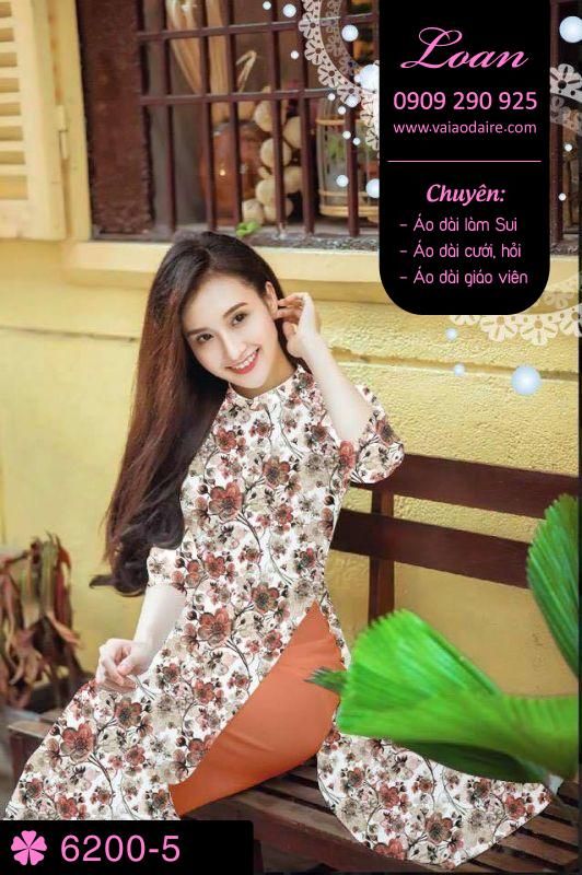 Vải áo dài hoa nhí