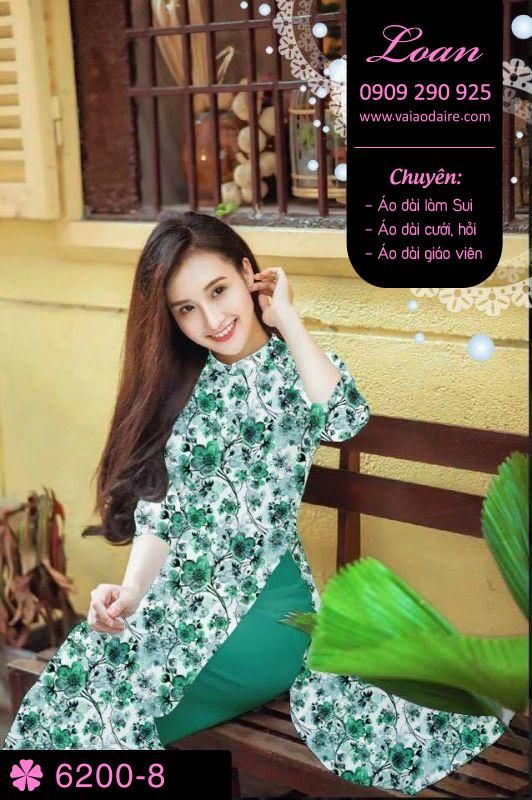 Vải áo dài hoa nhí