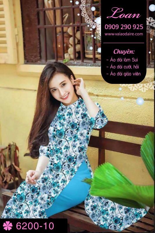 Vải áo dài hoa nhí