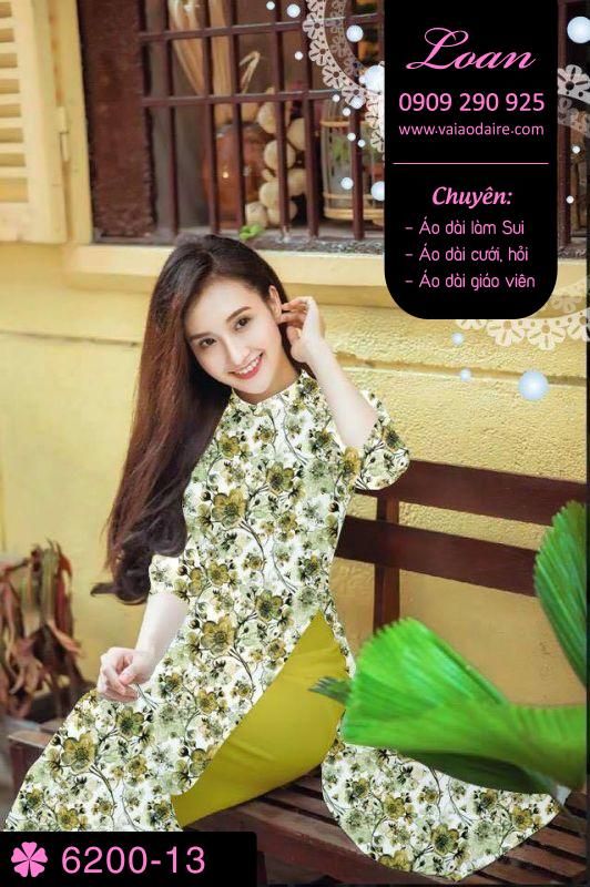 Vải áo dài hoa nhí