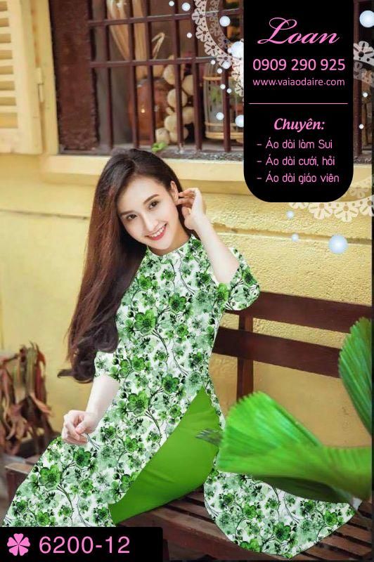 Vải áo dài hoa nhí