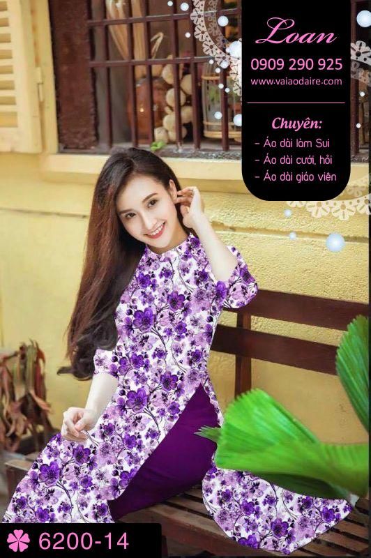 Vải áo dài hoa nhí