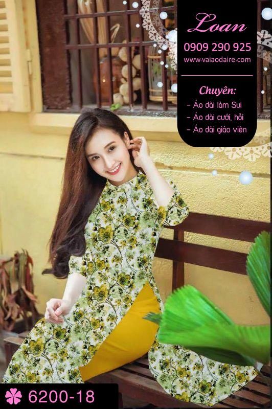 Vải áo dài hoa nhí