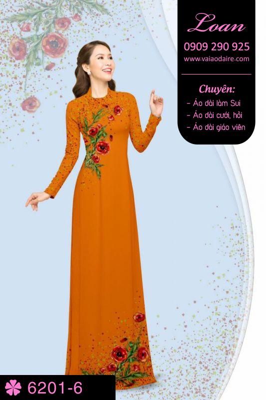 Vải áo dài hoa Hồng