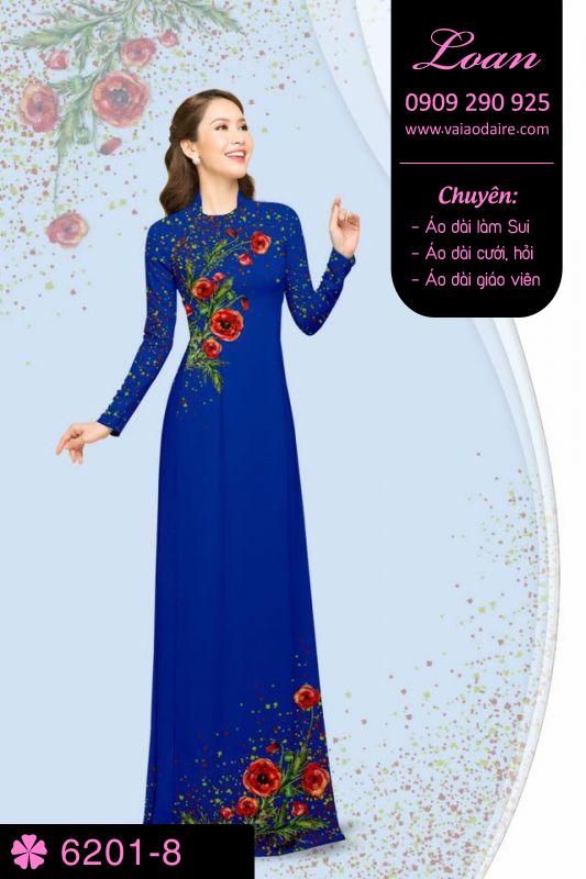 Vải áo dài hoa Hồng