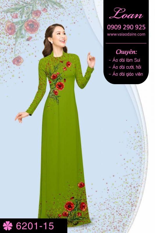 Vải áo dài hoa Hồng