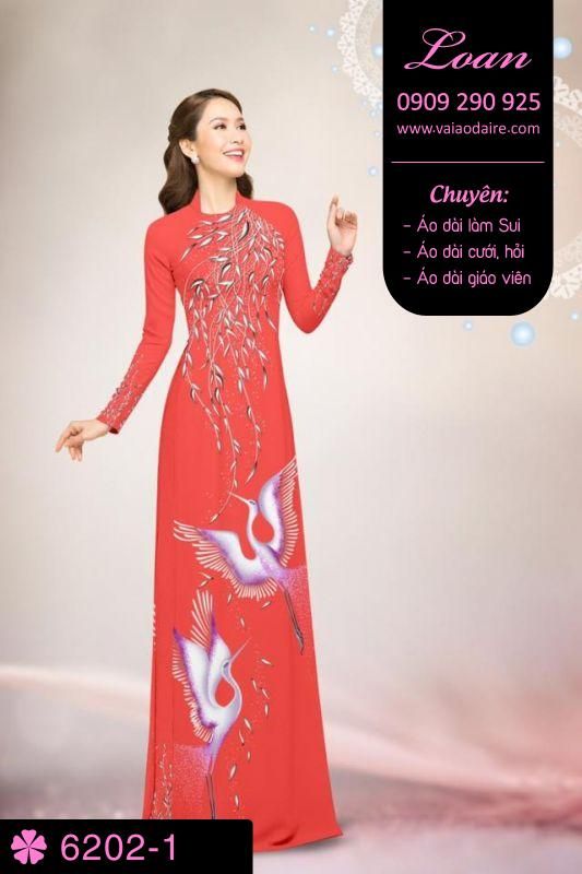 Vải áo dài chim Hạc