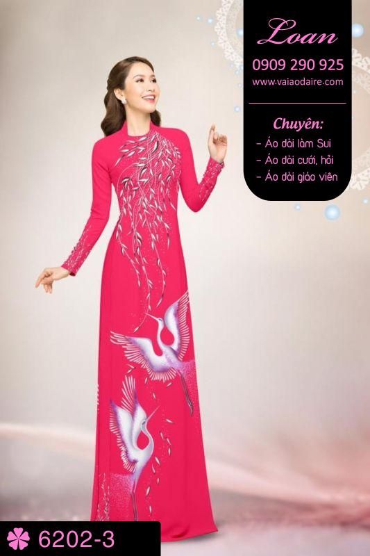 Vải áo dài chim Hạc