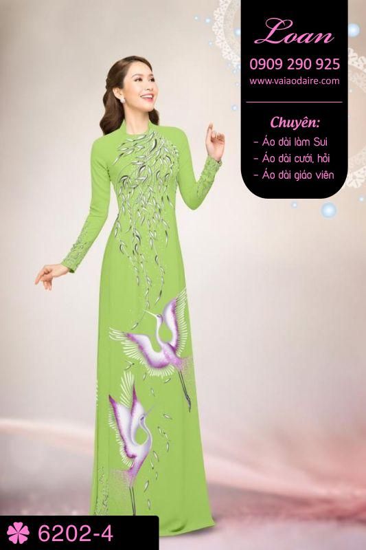 Vải áo dài chim Hạc