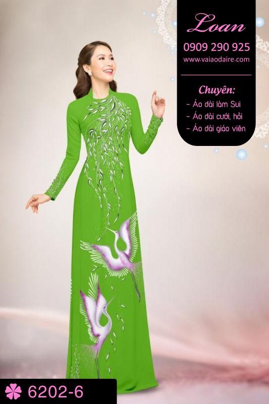 Vải áo dài chim Hạc