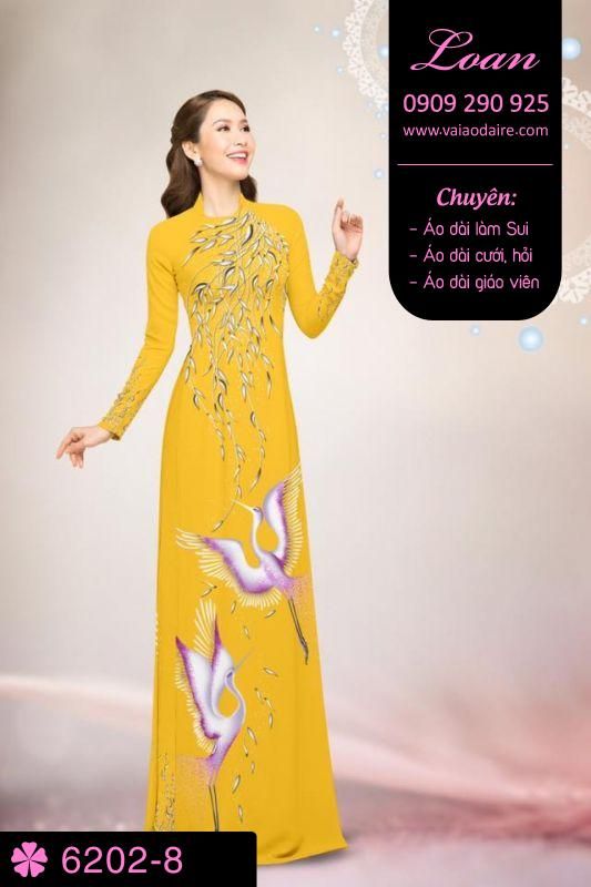 Vải áo dài chim Hạc