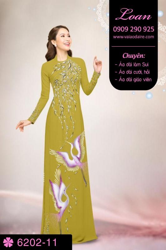 Vải áo dài chim Hạc