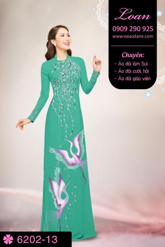 Vải áo dài chim Hạc