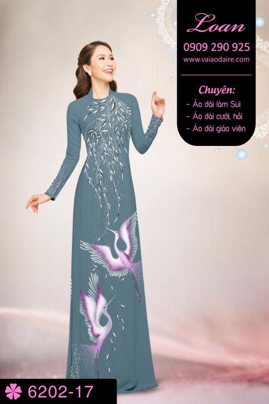 Vải áo dài chim Hạc