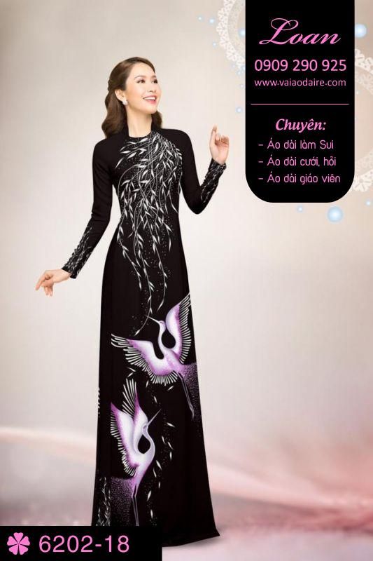 Vải áo dài chim Hạc