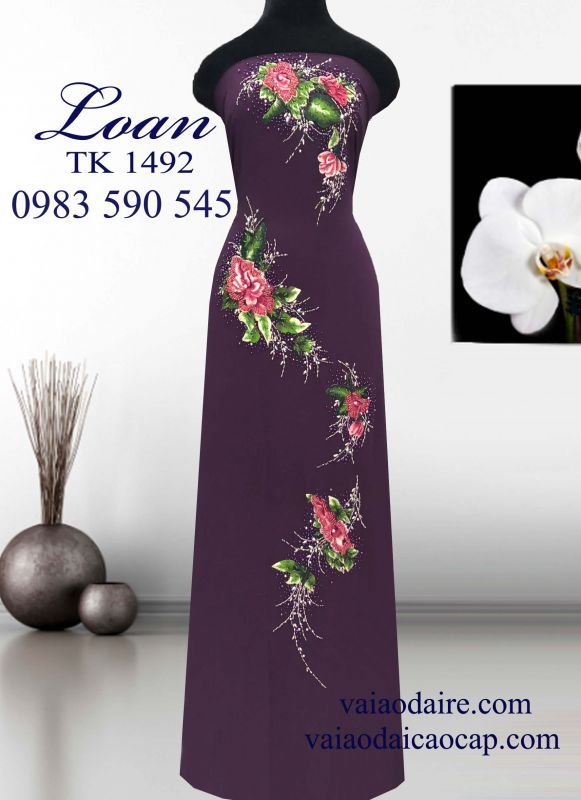 Vải áo dài kết hoa