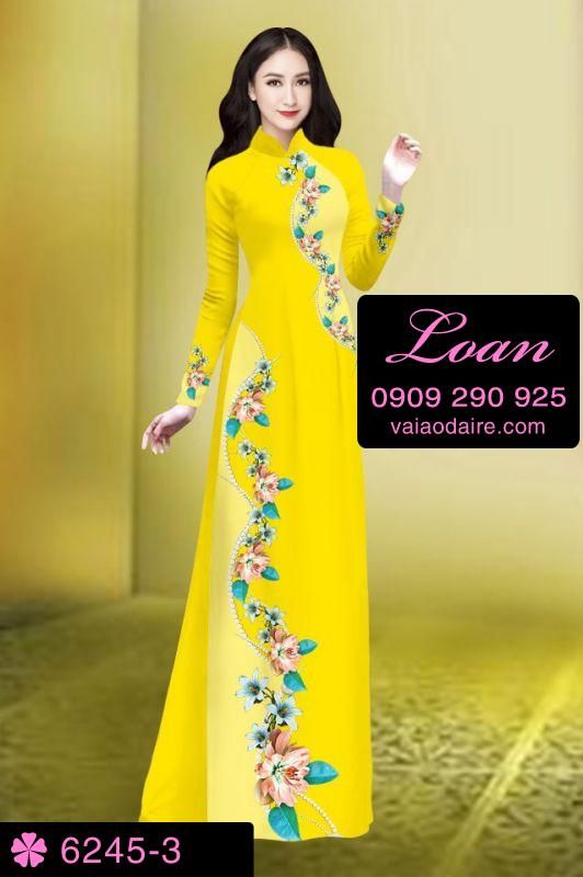 Vải áo dài hoa dây