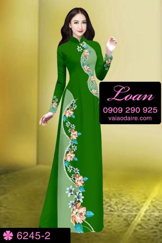 Vải áo dài hoa dây